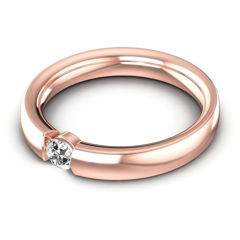 Round Cut Diamonds Mens Ring in 18KT Rose Gold