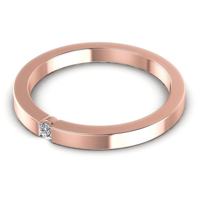 Round Cut Diamonds Mens Ring in 18KT Rose Gold