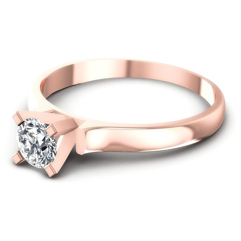 Round Diamonds 0.35CT Solitaire Ring in 18KT Rose Gold