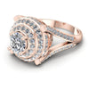 Round Diamonds 1.60CT Halo Ring in 18KT Rose Gold
