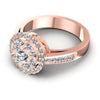 Round Diamonds 1.15CT Halo Ring in 18KT Rose Gold