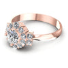 Round Diamonds 0.90CT Halo Ring in 18KT Rose Gold