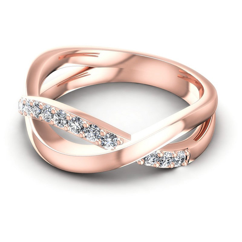 Round Diamonds 0.35CT Diamonds Wedding Band in 18KT Rose Gold