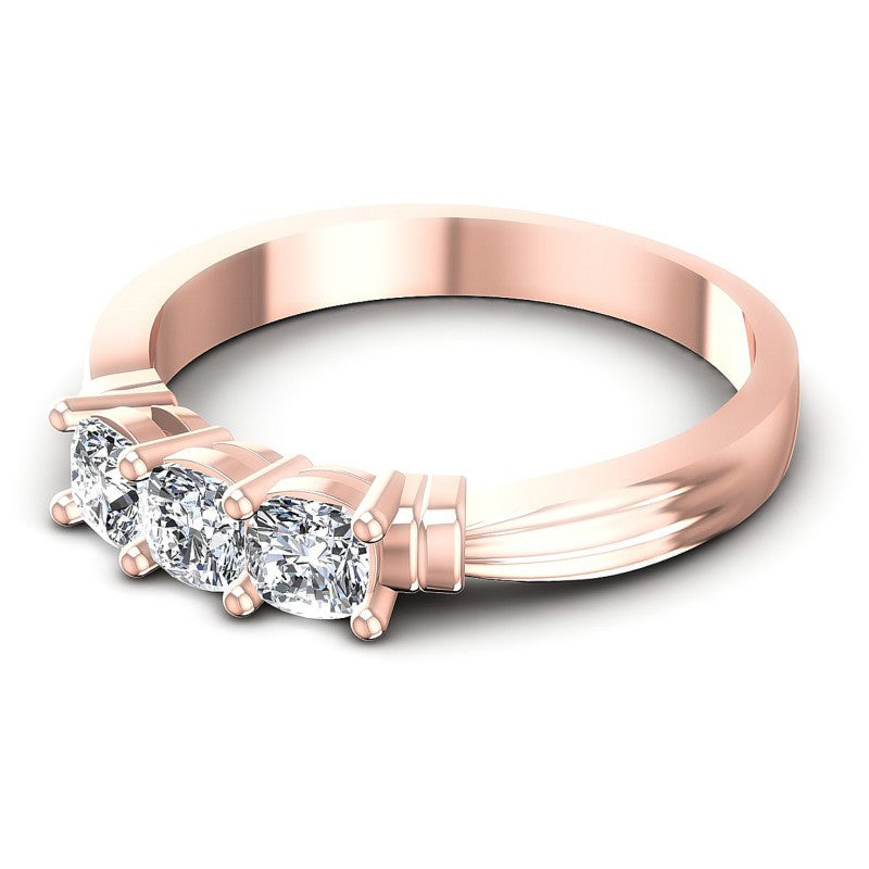 Classic Cushion Diamonds 0.70CT Diamonds Wedding Band