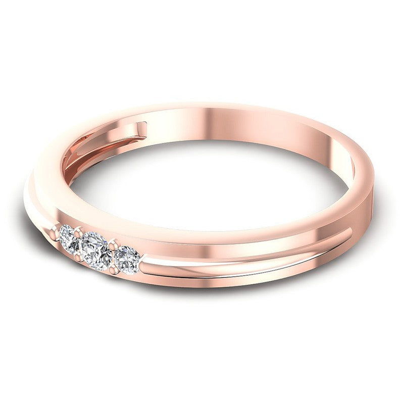 Chic Round Diamonds 0.10CT Diamonds Wedding Band