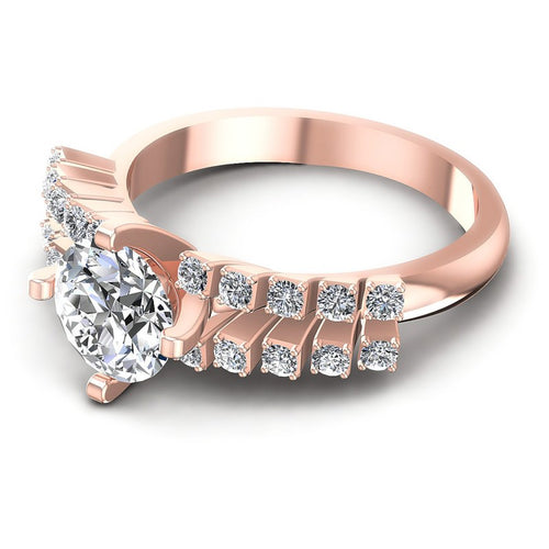 Round Diamonds 0.70CT Engagement Ring in 18KT Rose Gold