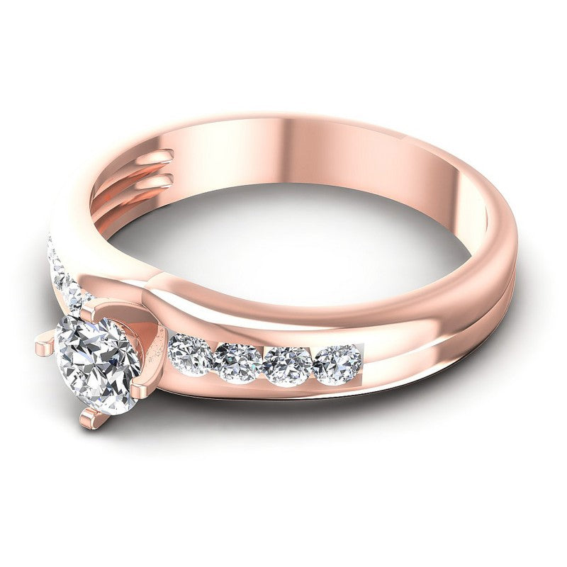 Round Diamonds 0.60CT Engagement Ring in 18KT Rose Gold
