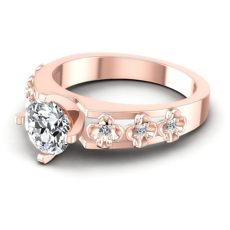 Round Diamonds 0.45CT Engagement Ring in 18KT Rose Gold