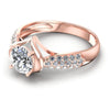 Round Diamonds 0.65CT Engagement Ring in 18KT Rose Gold