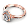 Round and Oval Diamonds 0.55CT Engagement Ring in 18KT Rose Gold