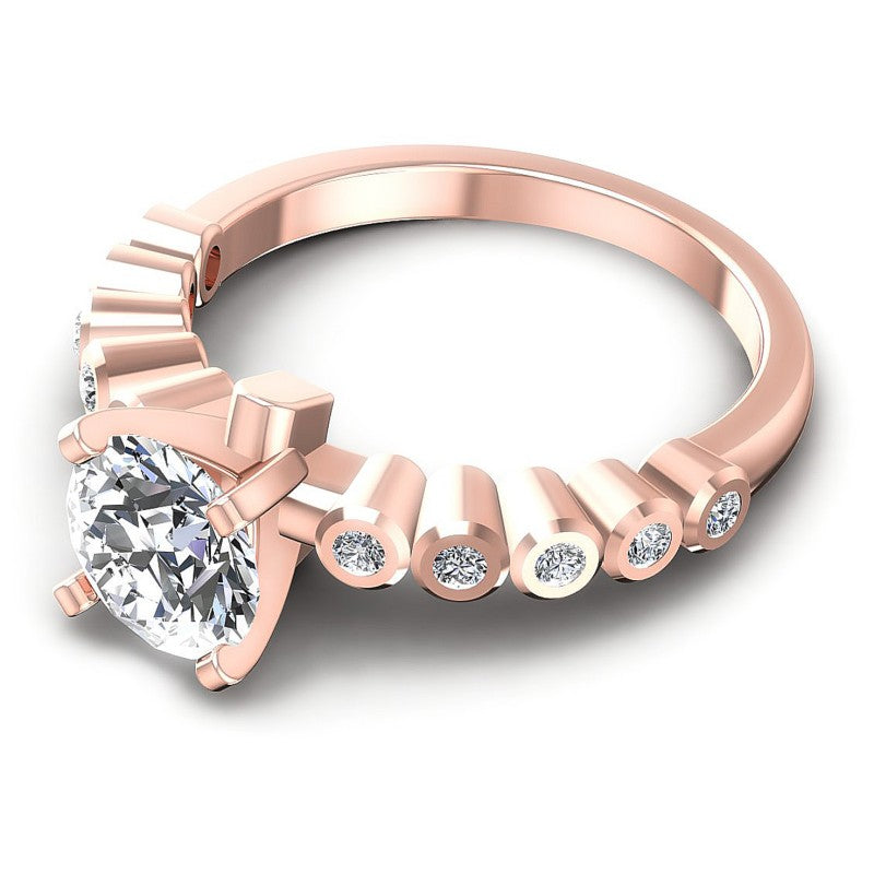 Round Diamonds 0.50CT Engagement Ring in 18KT Rose Gold