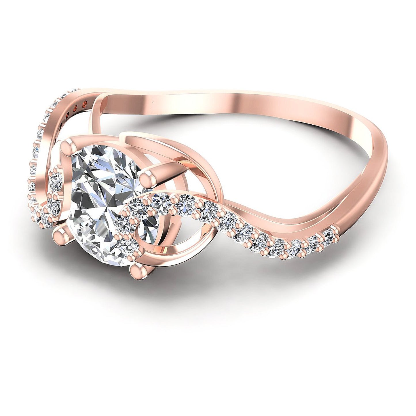 0.55CT Round  Cut Diamonds Engagement Rings