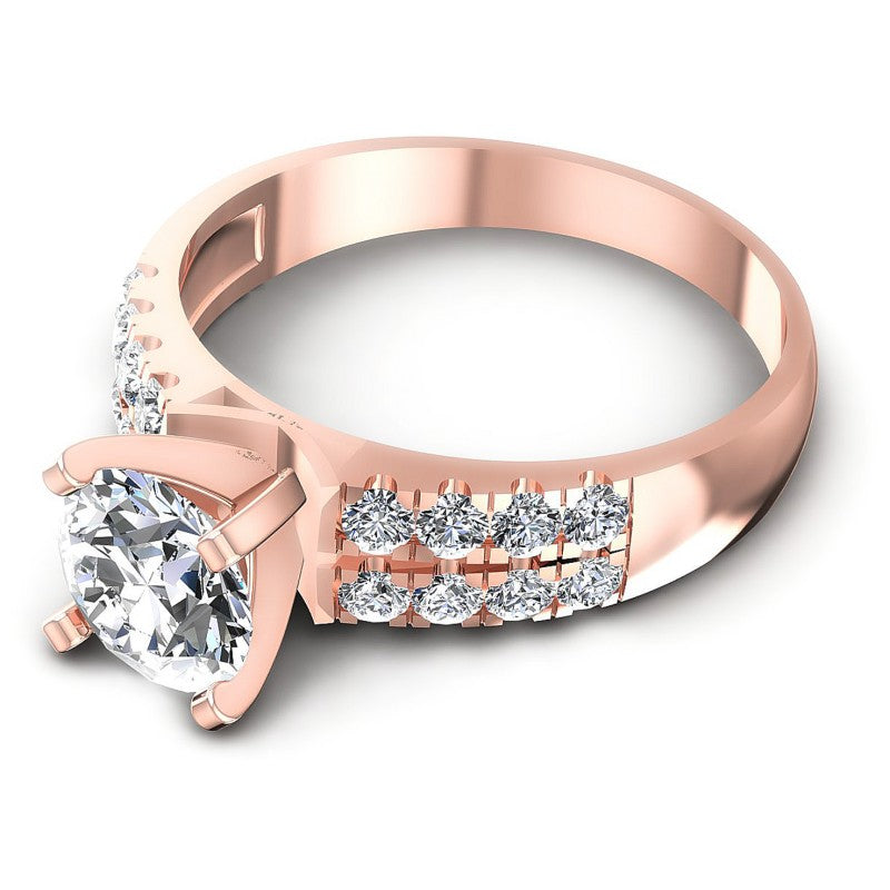 Round Diamonds 0.75CT Engagement Ring in 18KT Rose Gold