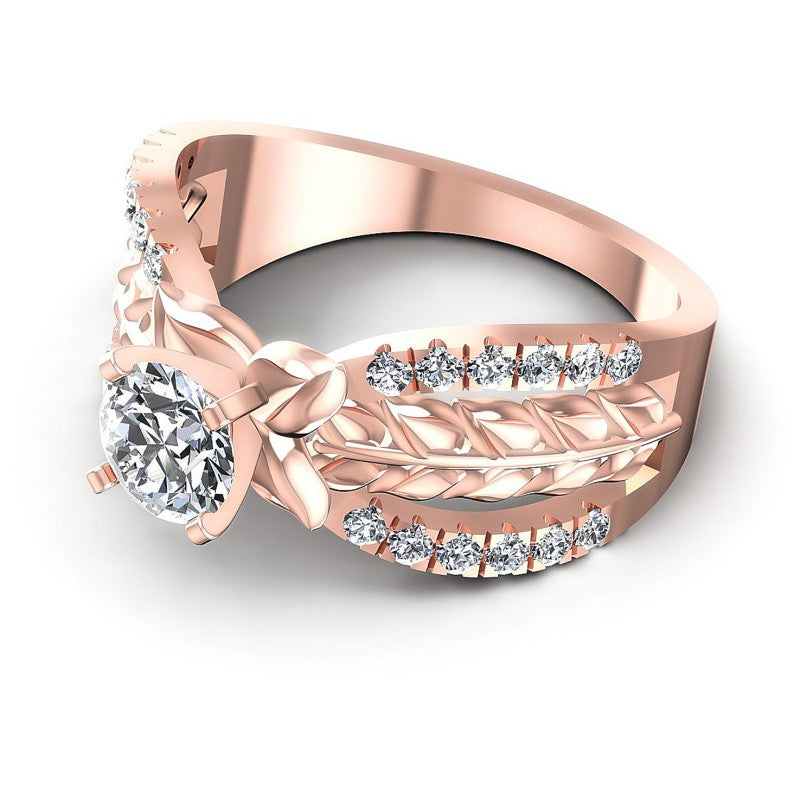 Round Diamonds 0.65CT Engagement Ring in 18KT Rose Gold