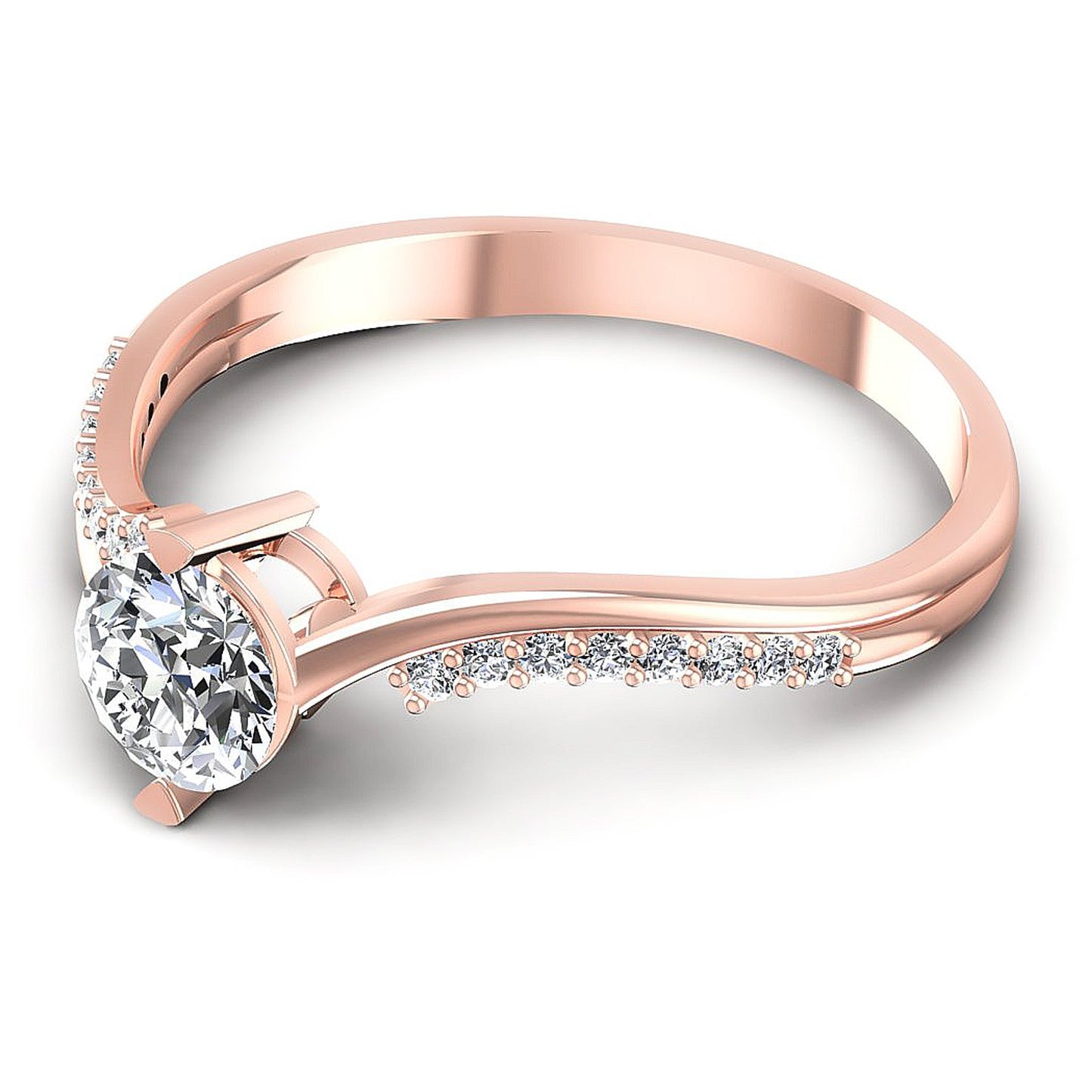0.45CT Round  Cut Diamonds Engagement Rings