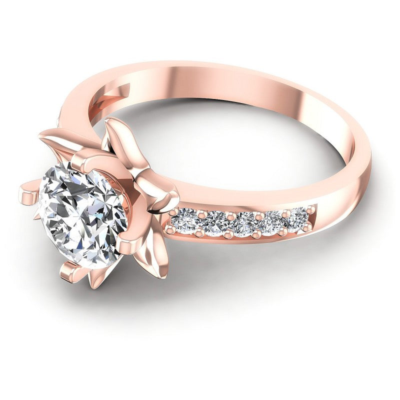 Round Diamonds 0.60CT Engagement Ring in 18KT Rose Gold