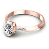 Round and Oval Diamonds 0.50CT Engagement Ring in 18KT Rose Gold