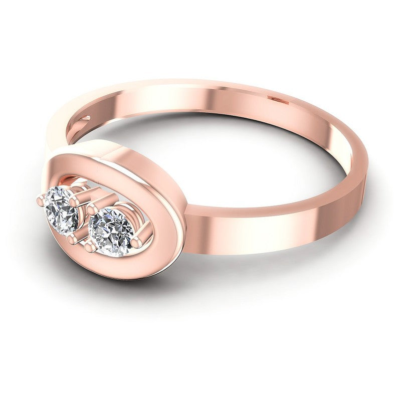 Round Diamonds 0.20CT Fashion Ring in 18KT Rose Gold