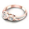 Round Diamonds 0.95CT Fashion Ring in 18KT Rose Gold