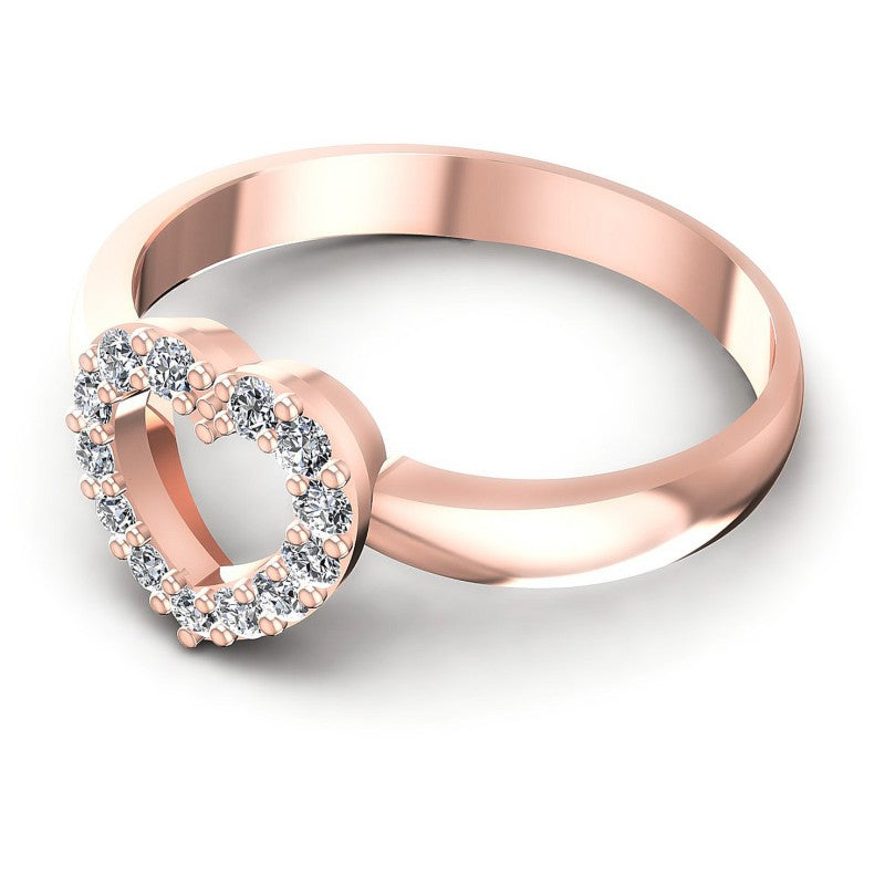 Round Diamonds 0.25CT Fashion Ring in 18KT Rose Gold