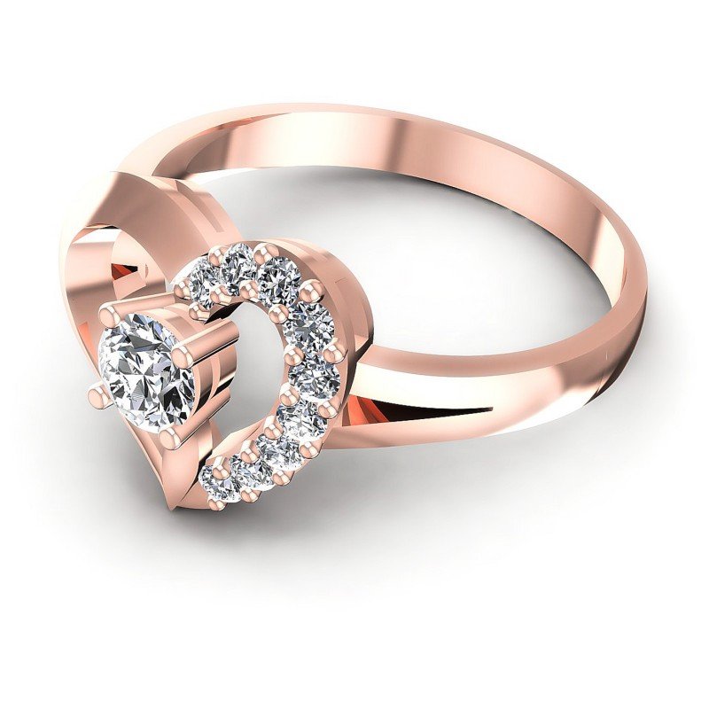 Round Diamonds 0.45CT Fashion Ring in 18KT Rose Gold