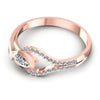 Round and Pear Diamonds 0.40CT Fashion Ring in 18KT Rose Gold