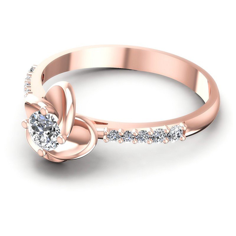 Round Diamonds 0.45CT Fashion Ring in 18KT Rose Gold