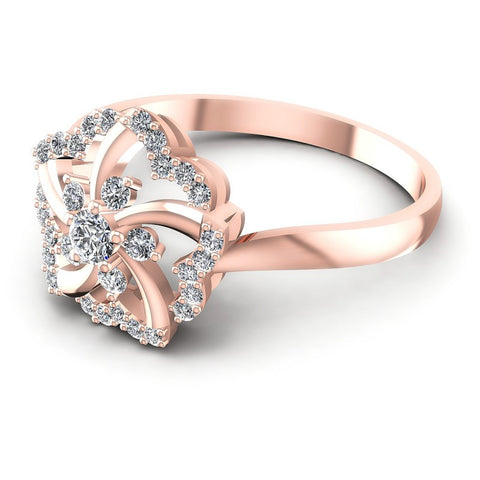 Round Diamonds 0.70CT Fashion Ring in 18KT Rose Gold