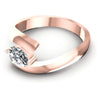 Oval Diamonds 0.35CT Solitaire Ring in 18KT Rose Gold