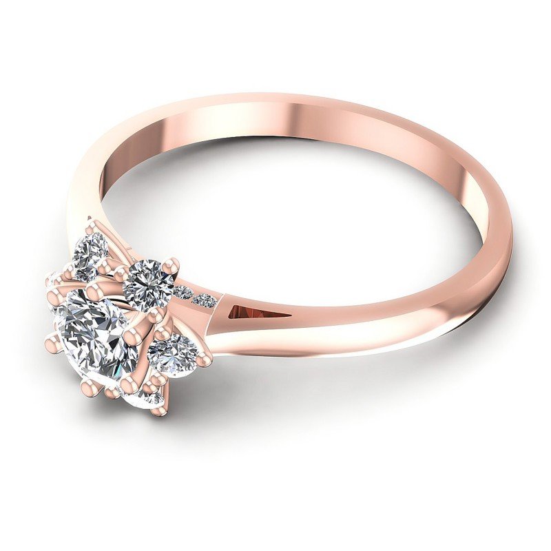 Round Diamonds 0.60CT Fashion Ring in 18KT Rose Gold