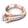 Round Diamonds 0.90CT Engagement Ring in 18KT Rose Gold