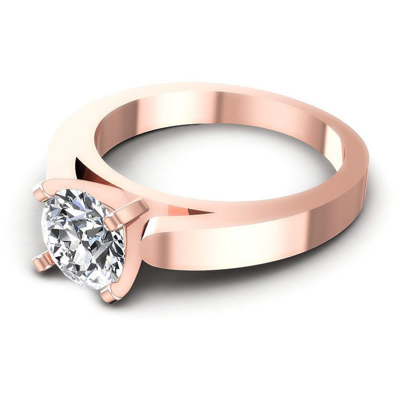 Round Diamonds 0.35CT Solitaire Ring in 18KT Rose Gold