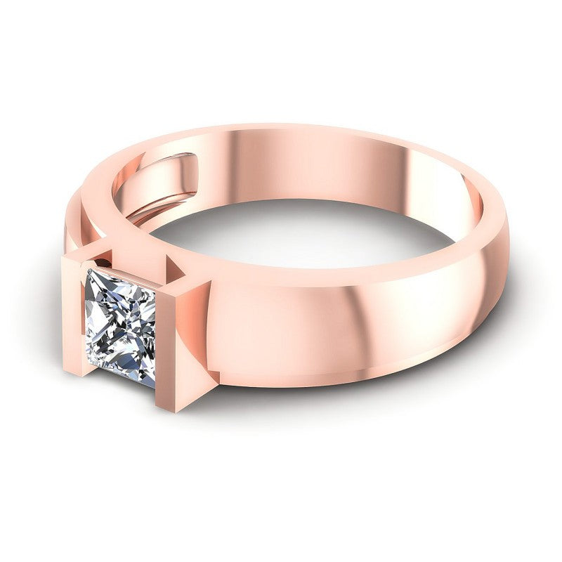 Princess Diamonds 0.35CT Solitaire Ring in 18KT Rose Gold