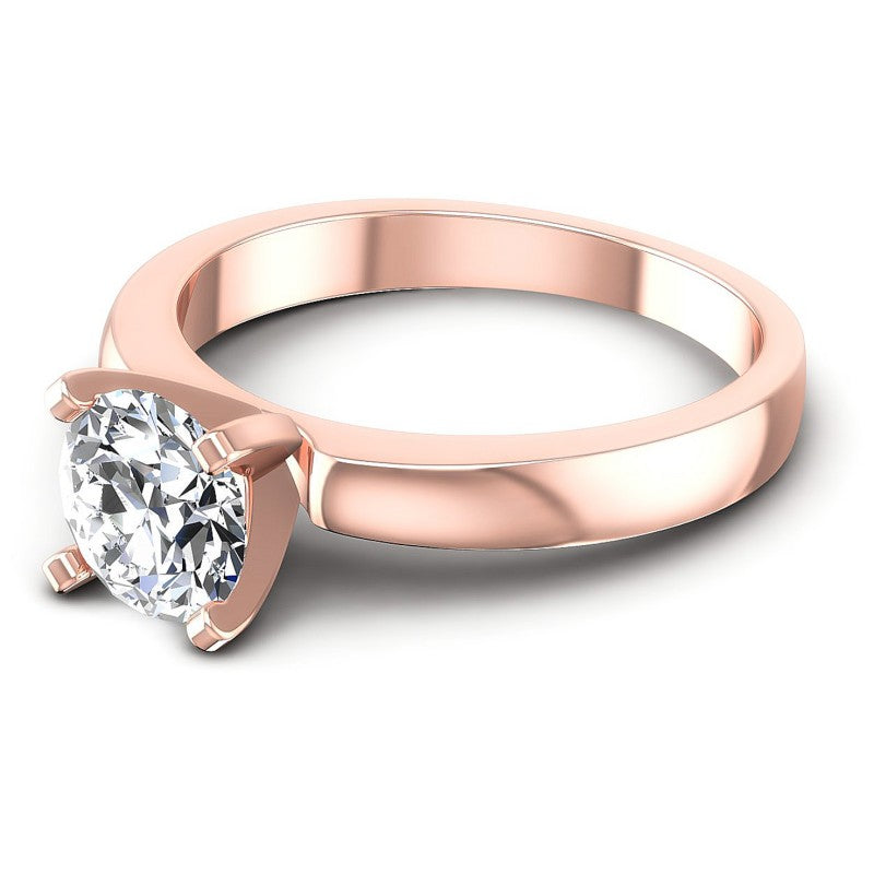 Round Diamonds 0.35CT Solitaire Ring in 18KT Rose Gold