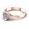 Heart Diamonds 0.35CT Solitaire Ring in 18KT Rose Gold