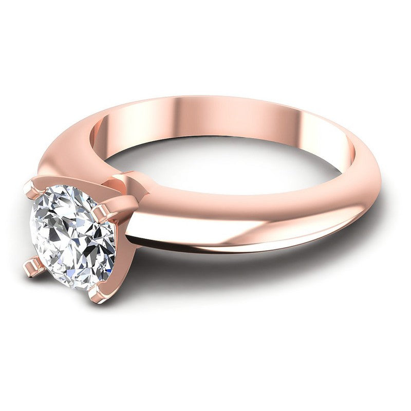 Round Diamonds 0.35CT Solitaire Ring in 18KT Rose Gold