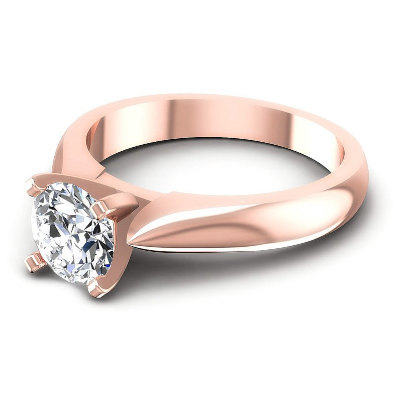 Round Diamonds 0.35CT Solitaire Ring in 18KT Rose Gold
