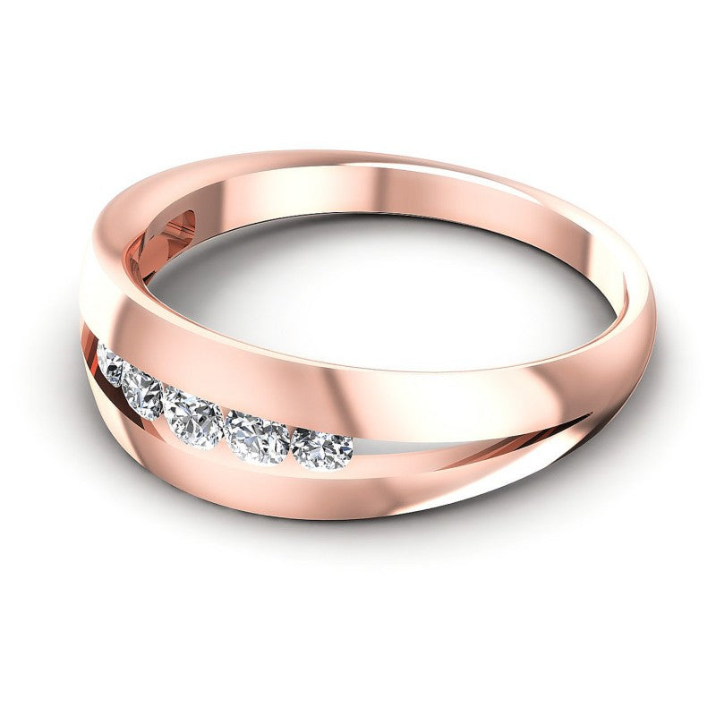 Round Diamonds 0.35CT Diamonds Wedding Band in 18KT Rose Gold