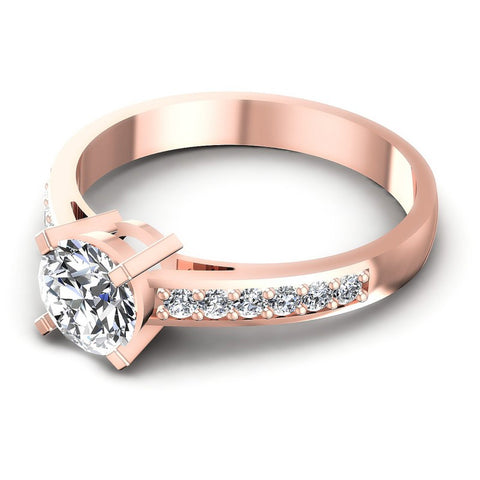 Round Diamonds 0.55CT Engagement Ring in 18KT Rose Gold