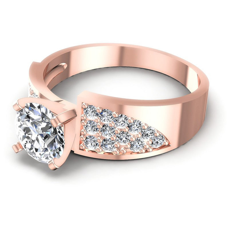Round Diamonds 0.75CT Engagement Ring in 18KT Rose Gold