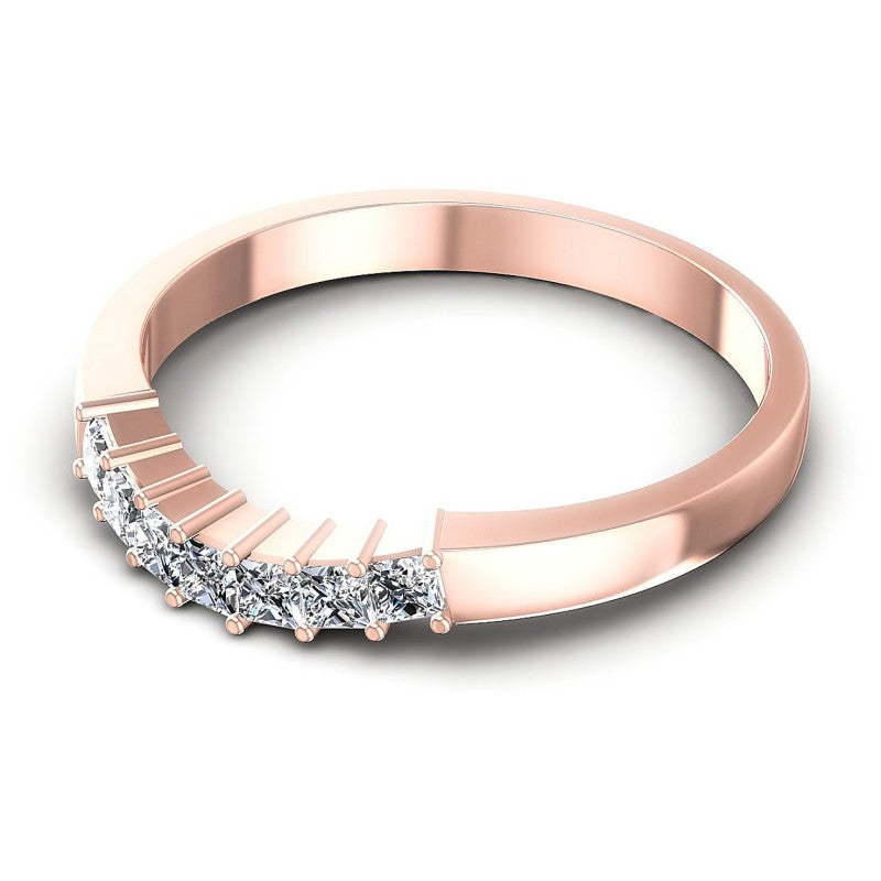 Exquisite Princess Diamonds 0.40CT Diamonds Wedding Band