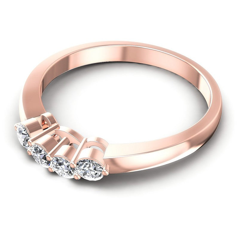 Round Diamonds 0.35CT Diamonds Wedding Band in 18KT Rose Gold