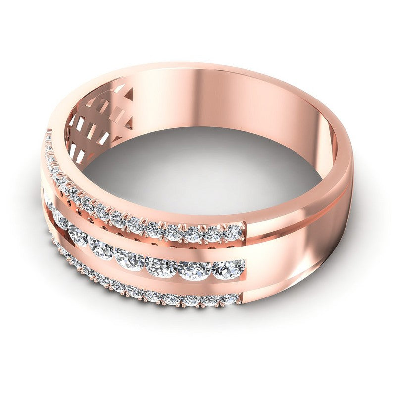 Chic Round Diamonds 0.65CT Diamonds Wedding Band