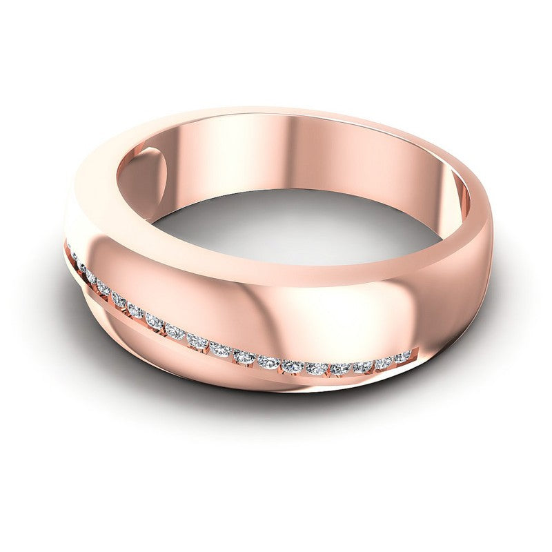 Round Diamonds 0.20CT Diamonds Wedding Band in 18KT Rose Gold