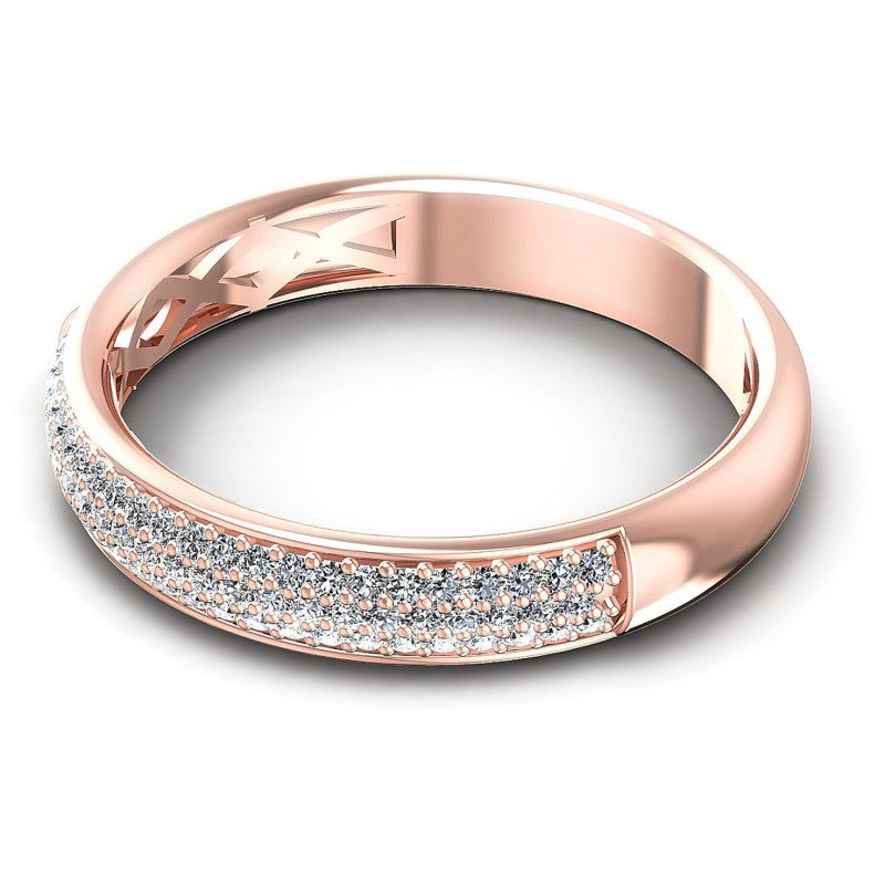 Round Diamonds 0.35CT Diamonds Wedding Band in 18KT Rose Gold