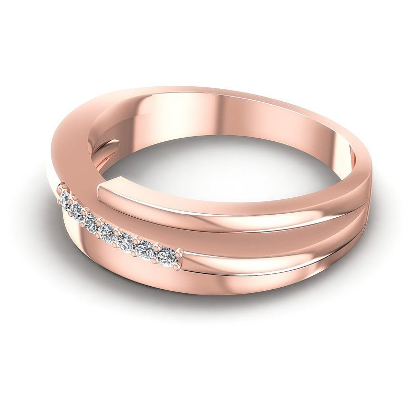 Embellished Round Diamonds 0.10CT Diamonds Wedding Band