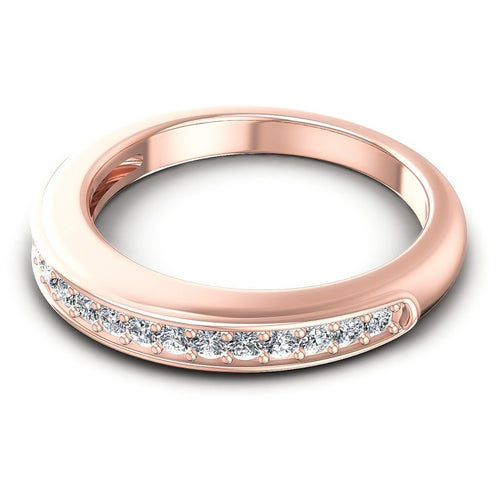 Round Diamonds 0.35CT Diamonds Wedding Band in 18KT Rose Gold