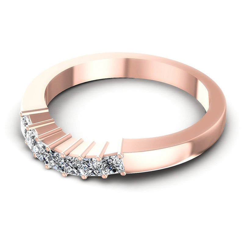 Exquisite Princess Diamonds 0.45CT Diamonds Wedding Band
