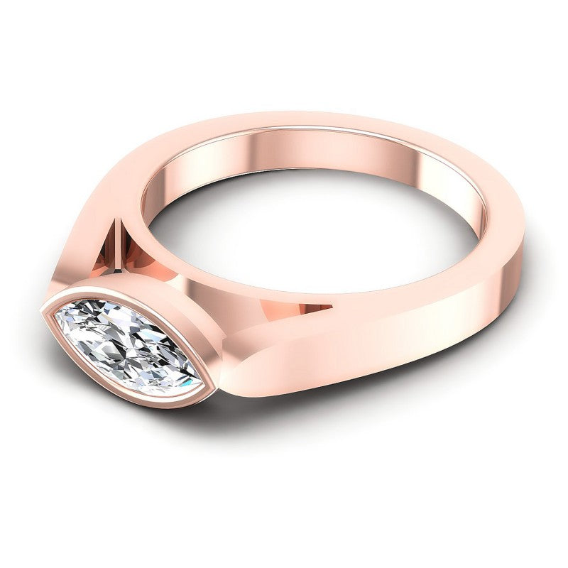 Marquise Diamonds 0.35CT Solitaire Ring in 18KT Rose Gold