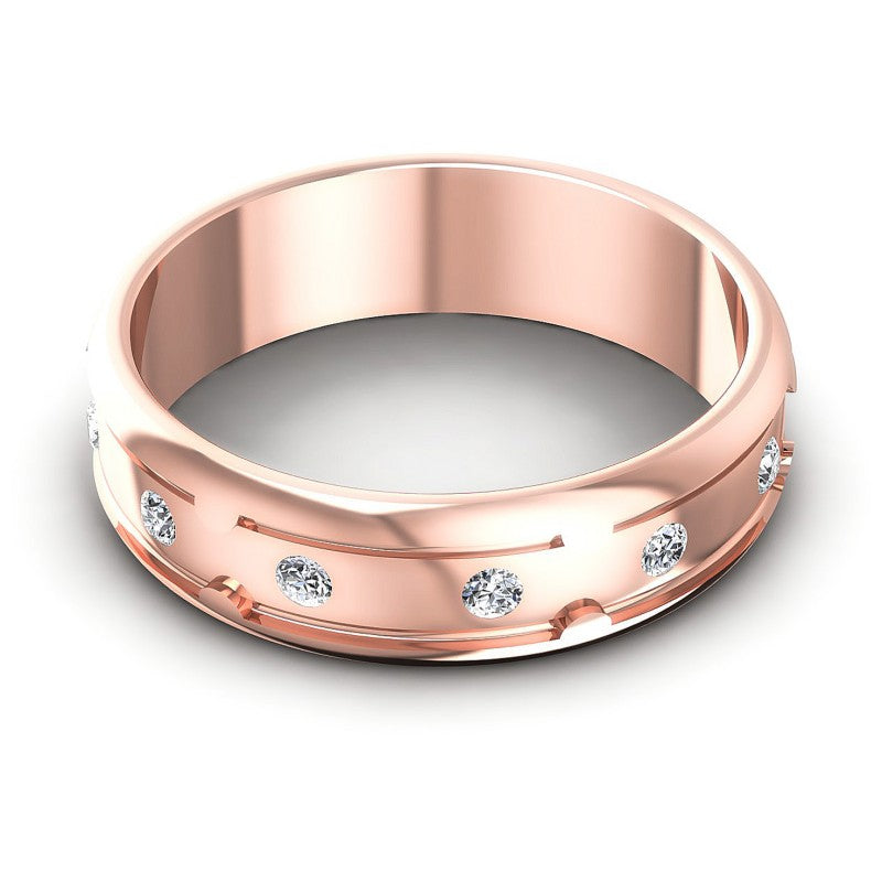 Exquisite Round Diamonds 0.40CT Diamonds Wedding Band